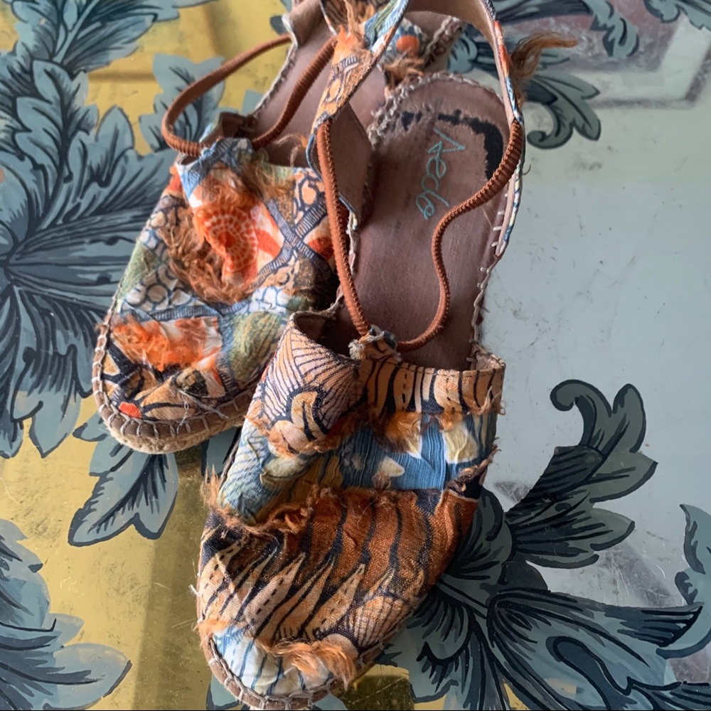 Aedo orange colorful espadrilles - Picture 6 of 7